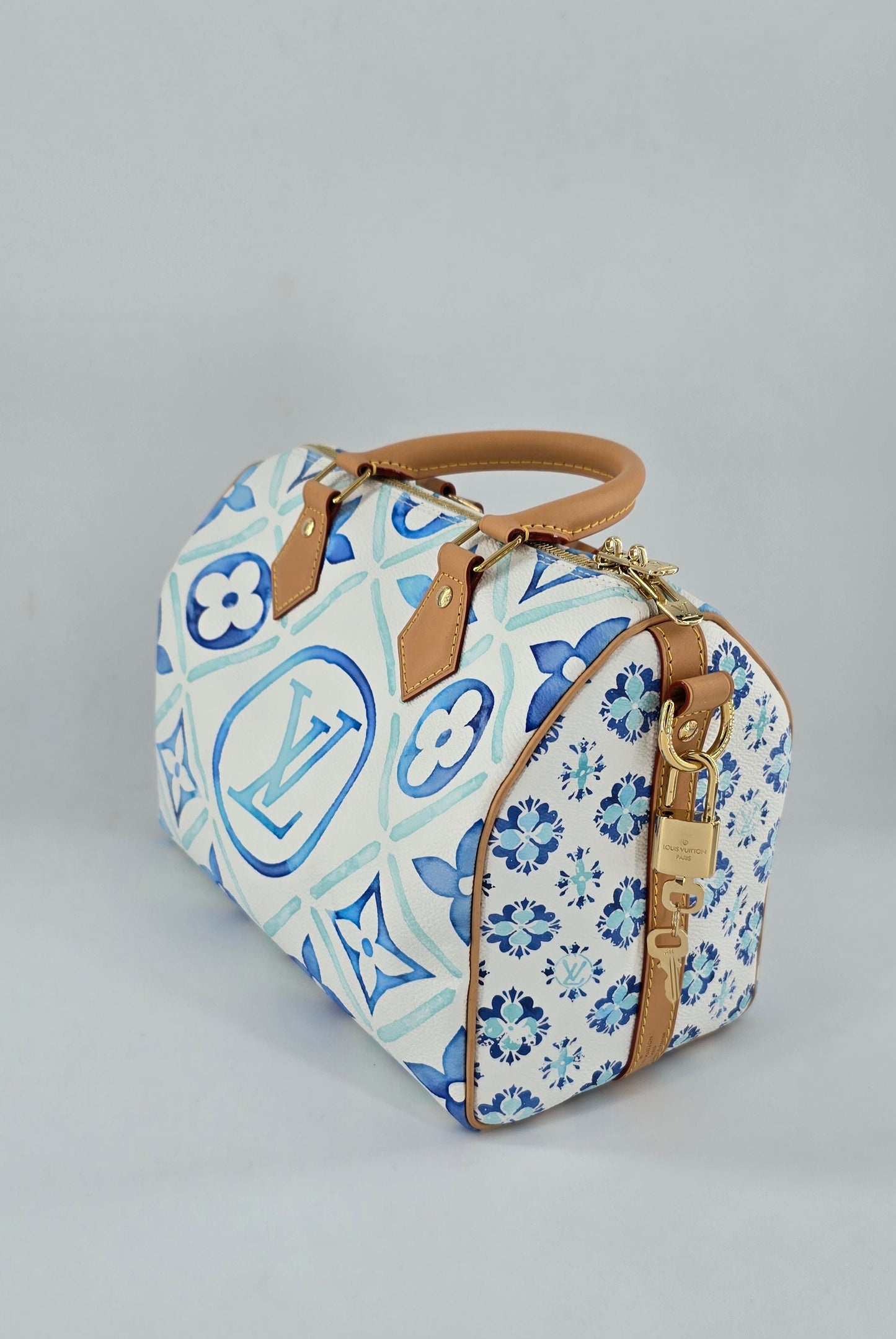 Louis Vuitton By The Pool Speedy Bandouliere 25 Lagoon Blue