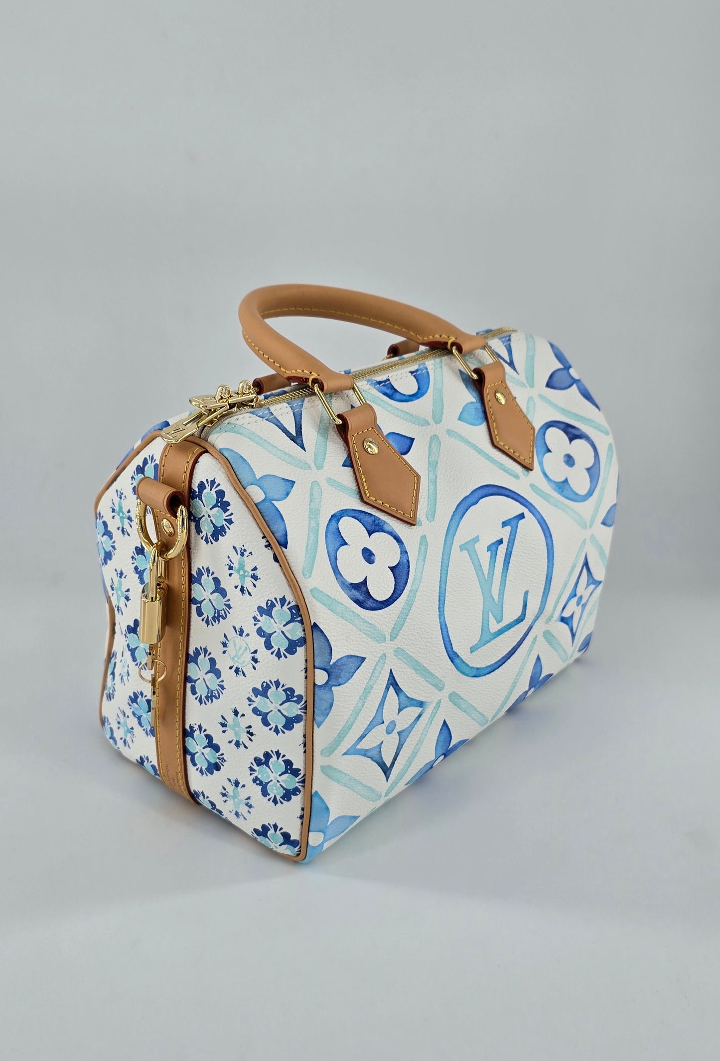 Louis Vuitton By The Pool Speedy Bandouliere 25 Lagoon Blue