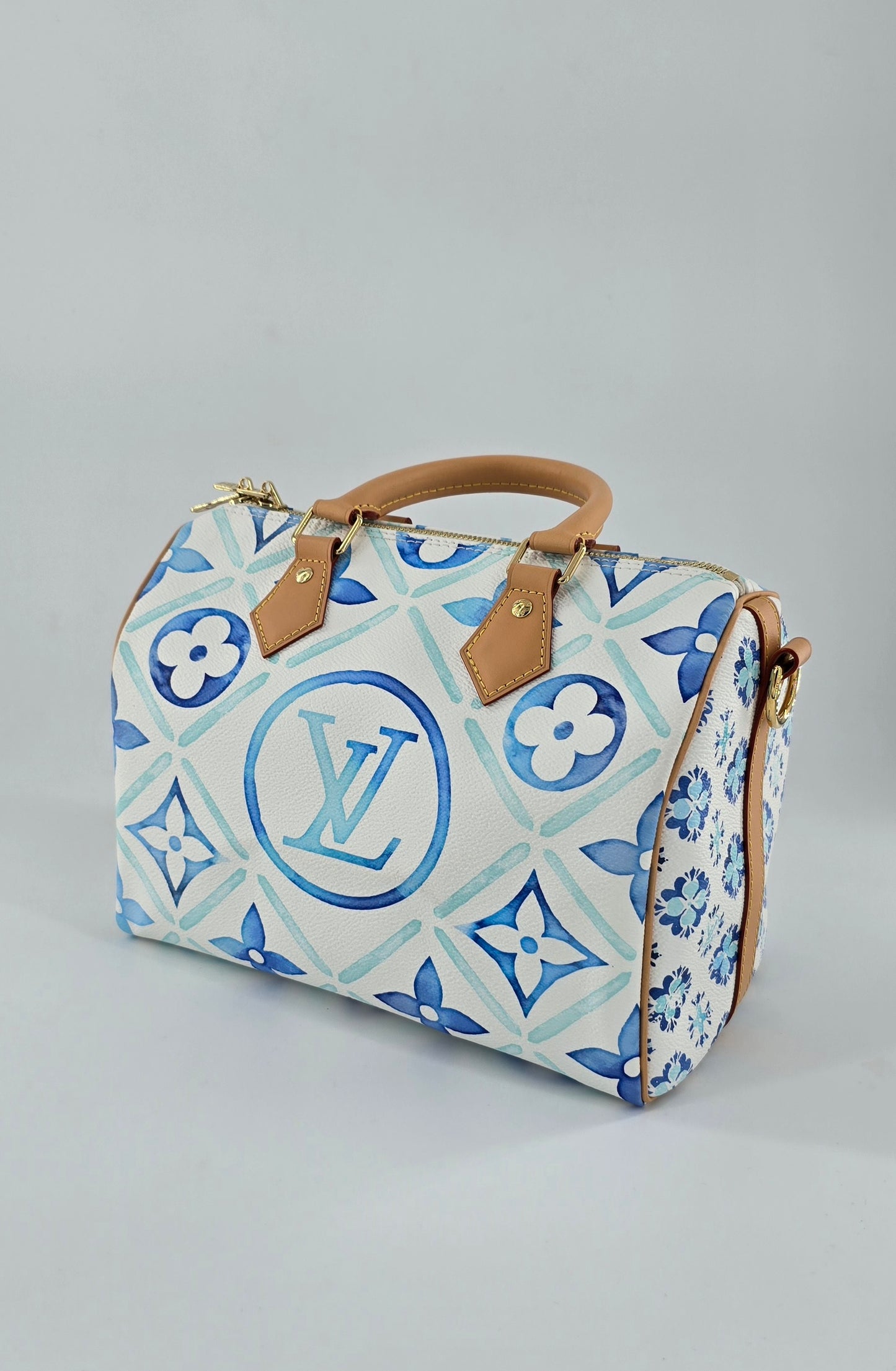 Louis Vuitton By The Pool Speedy Bandouliere 25 Lagoon Blue