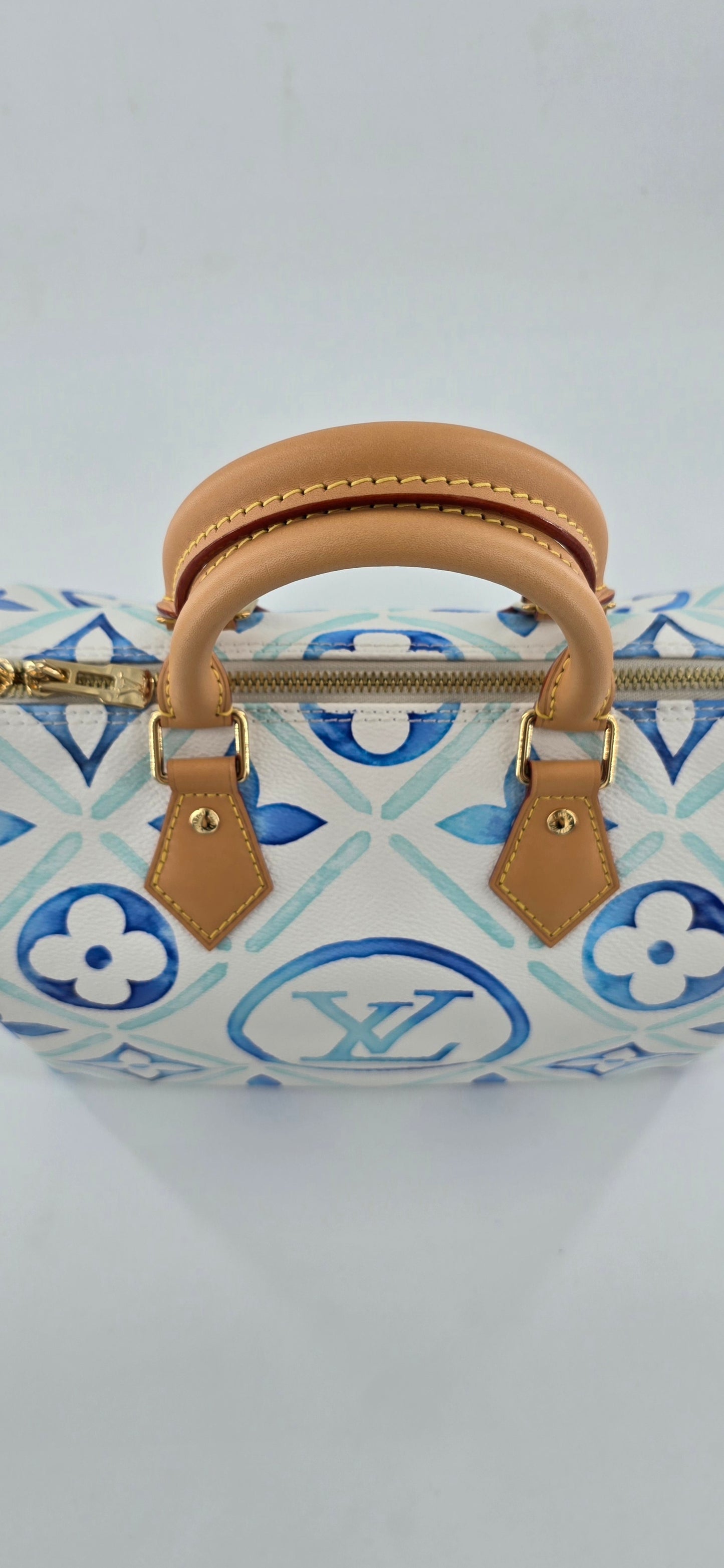 Louis Vuitton By The Pool Speedy Bandouliere 25 Lagoon Blue