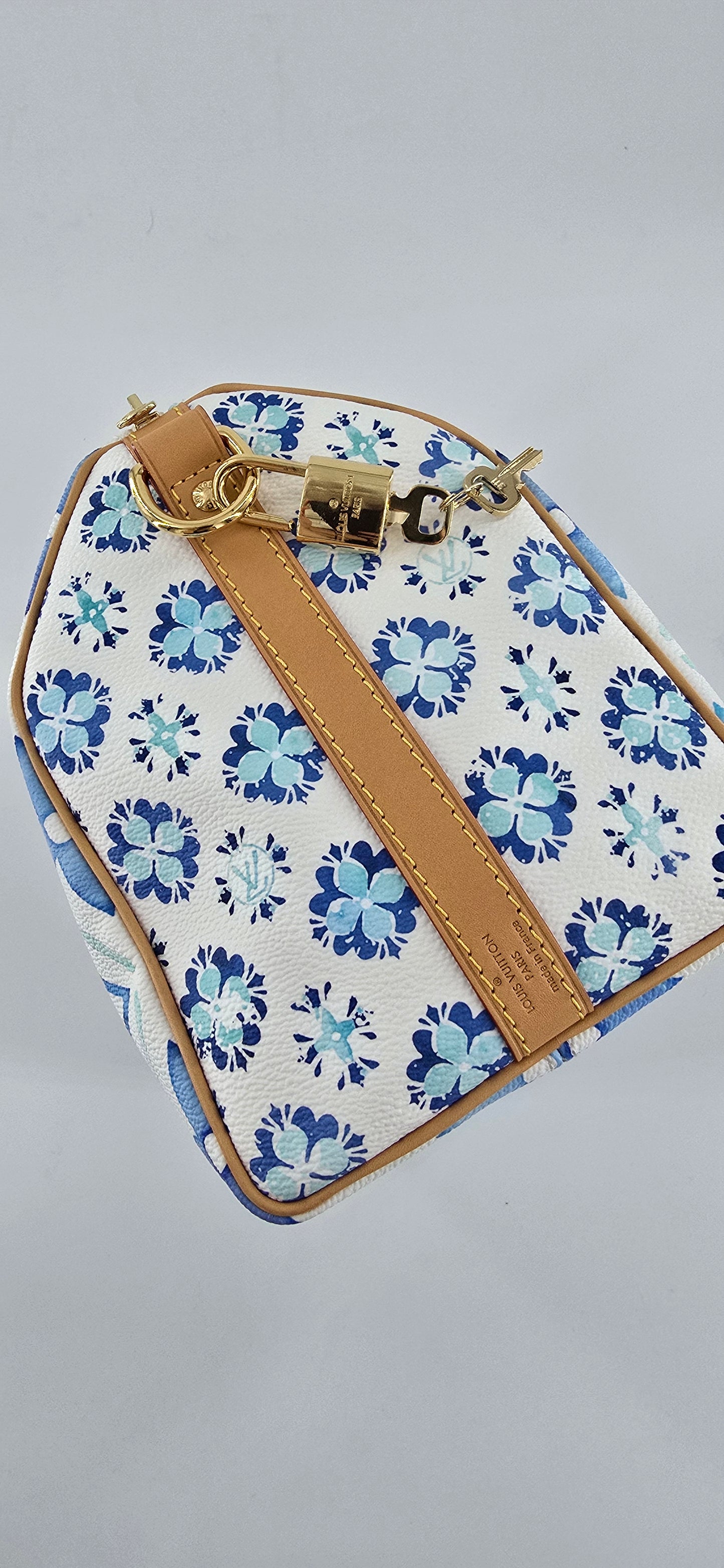 Louis Vuitton By The Pool Speedy Bandouliere 25 Lagoon Blue