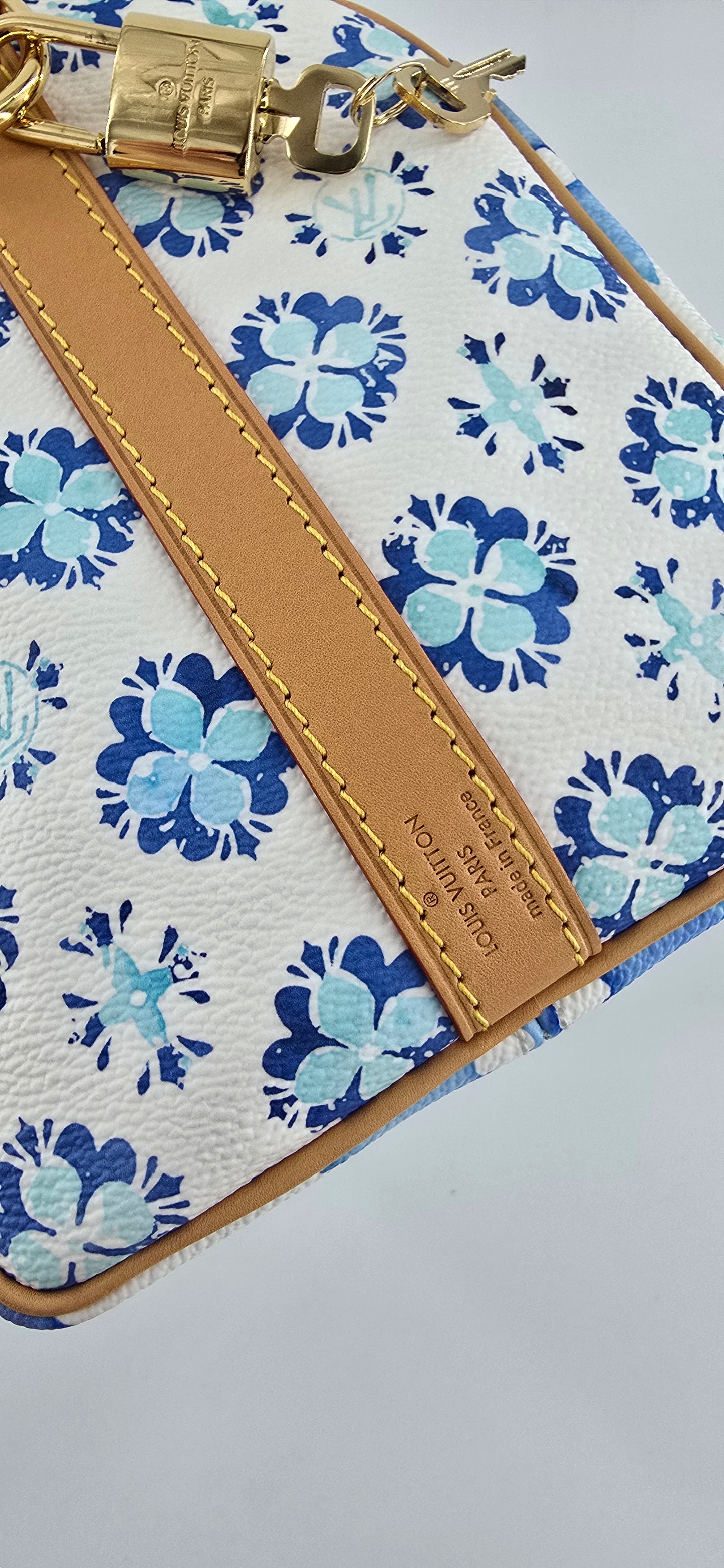Louis Vuitton By The Pool Speedy Bandouliere 25 Lagoon Blue