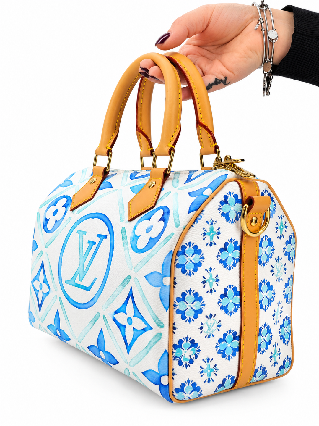 LOUIS VUITTON By The Pool Speedy Bandouliere 25 Lagoon Blue