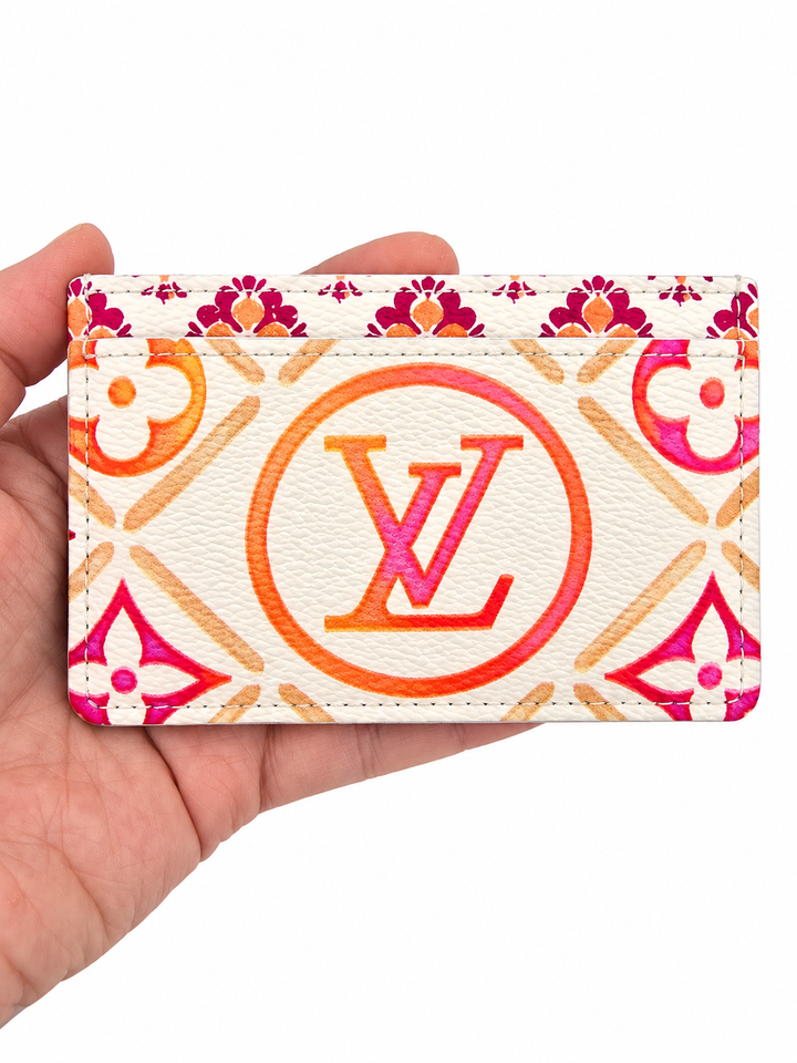 Louis Vuitton Monogram Tiles By The Pool Card Holder Coral  Limited Edition