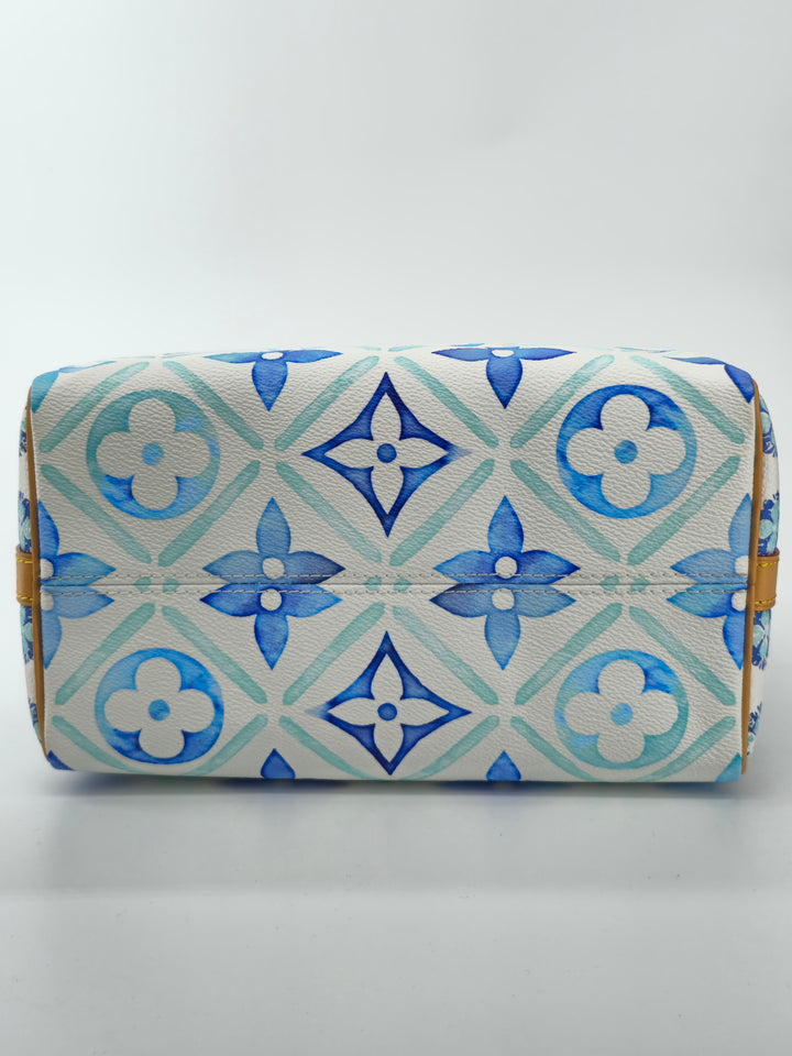 LOUIS VUITTON By The Pool Speedy Bandouliere 25 Lagoon Blue