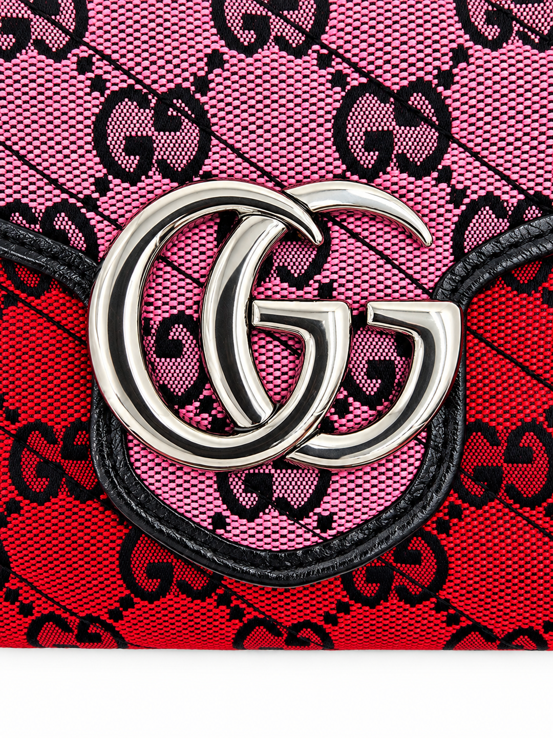 Wallet on chain GG Marmont Diagonal Jaquard