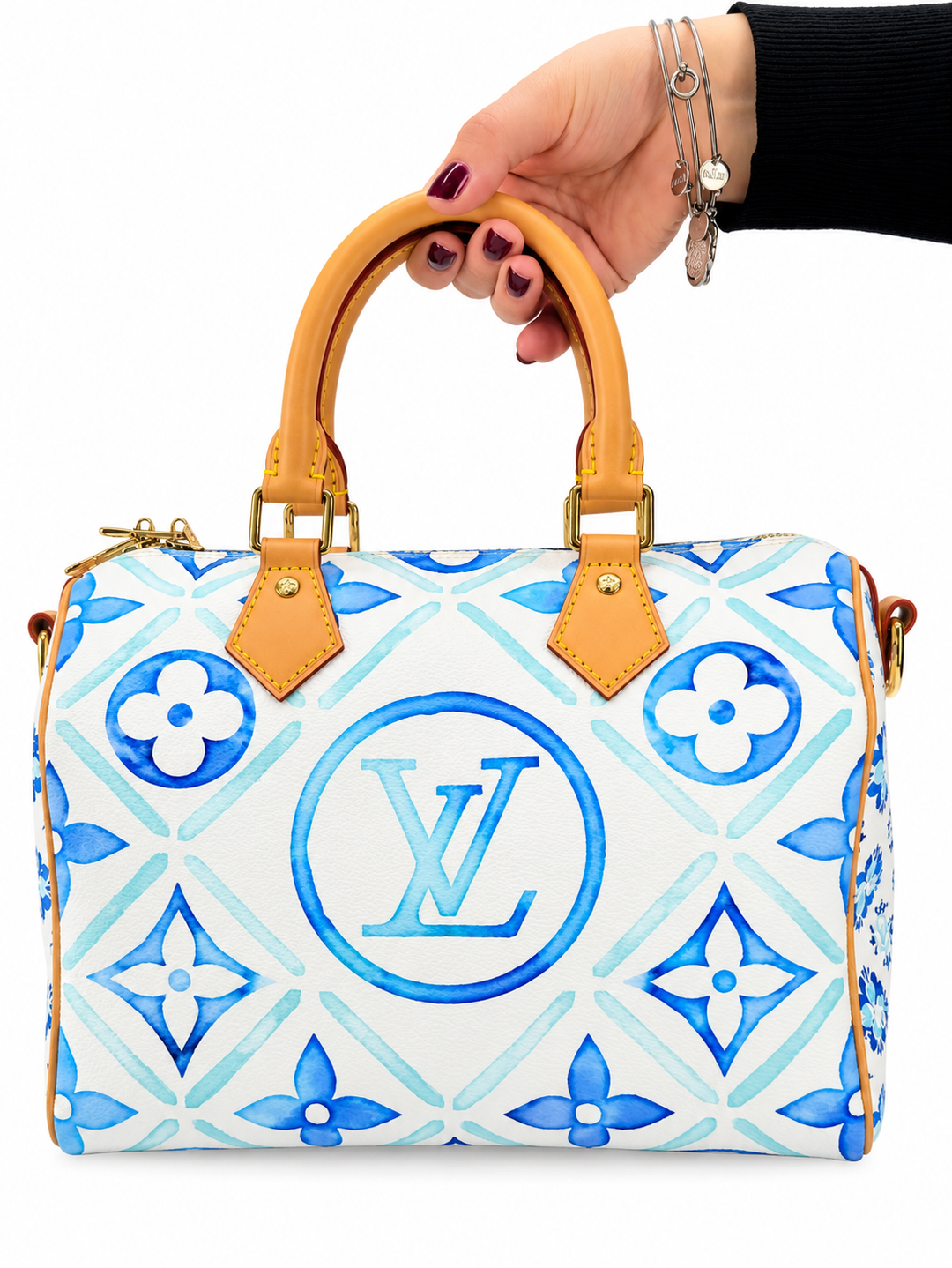 LOUIS VUITTON By The Pool Speedy Bandouliere 25 Lagoon Blue